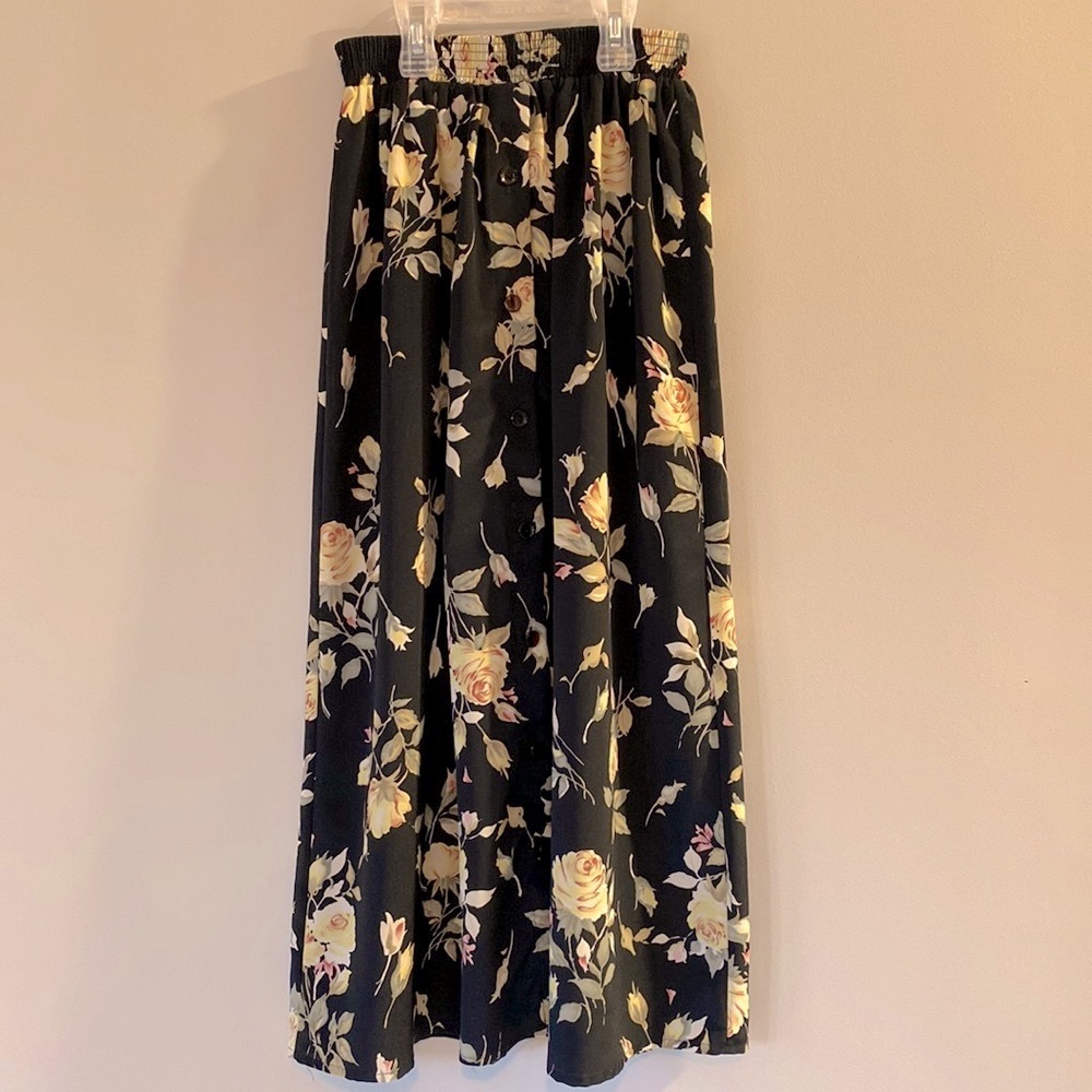 Vintage Button-front Skirt